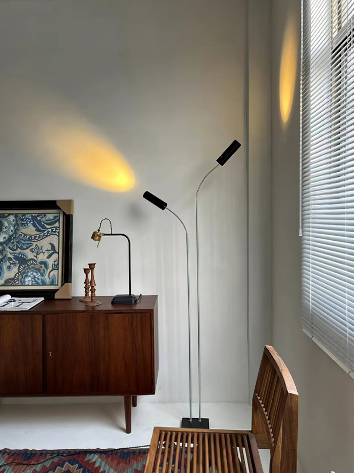 Telum minimalistisch Zwart vloerlamp
