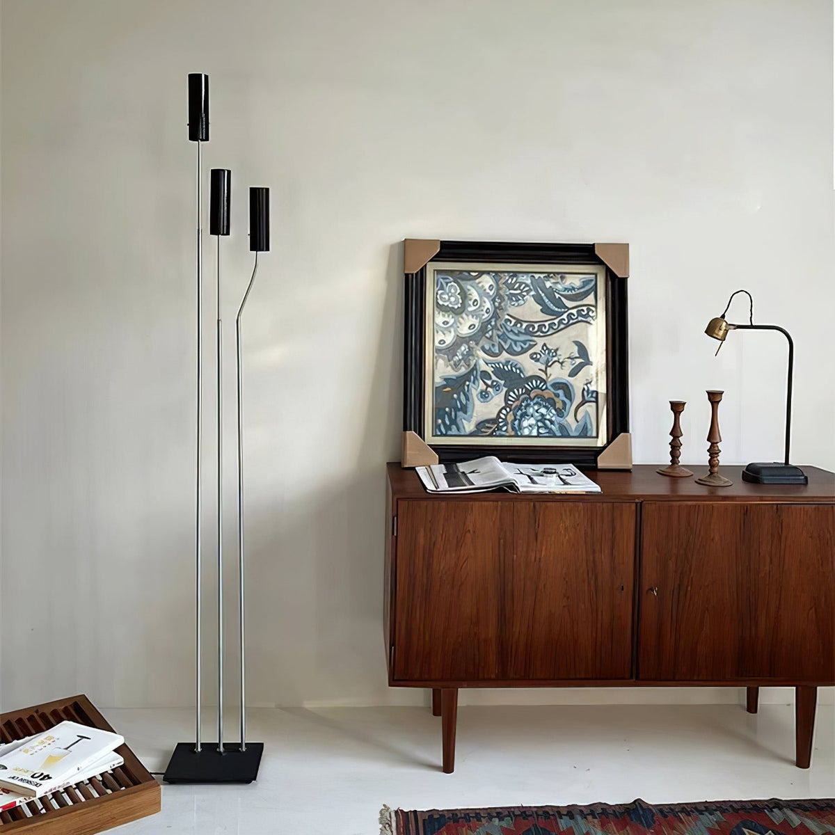 Telum minimalistisch Zwart vloerlamp