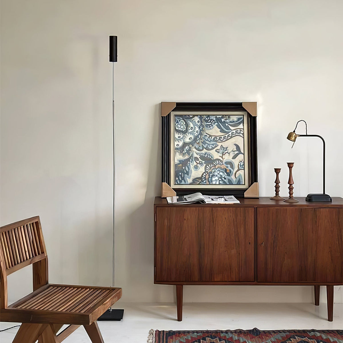 Telum minimalistisch Zwart vloerlamp