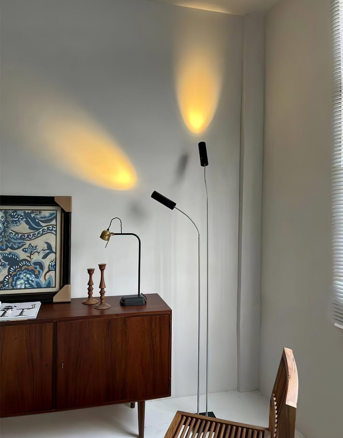 Telum minimalistisch Zwart vloerlamp
