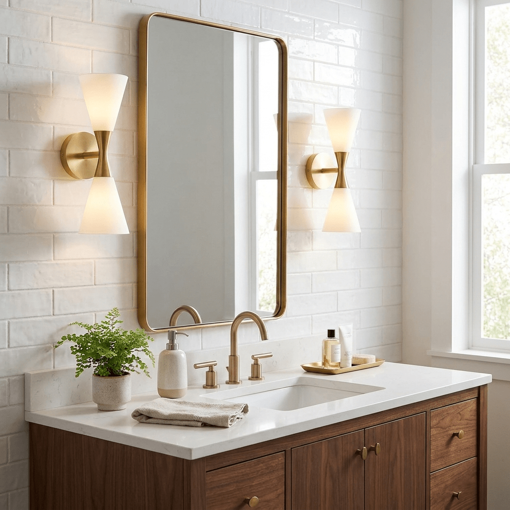 Dureline dubbele conische wandlamp
