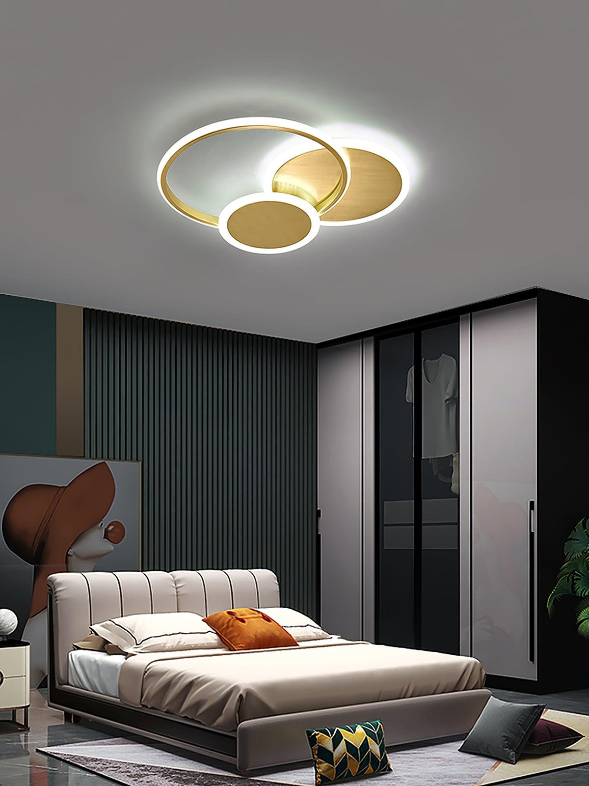 Insk Kunstzinnig Cirkels LED Plafondlamp