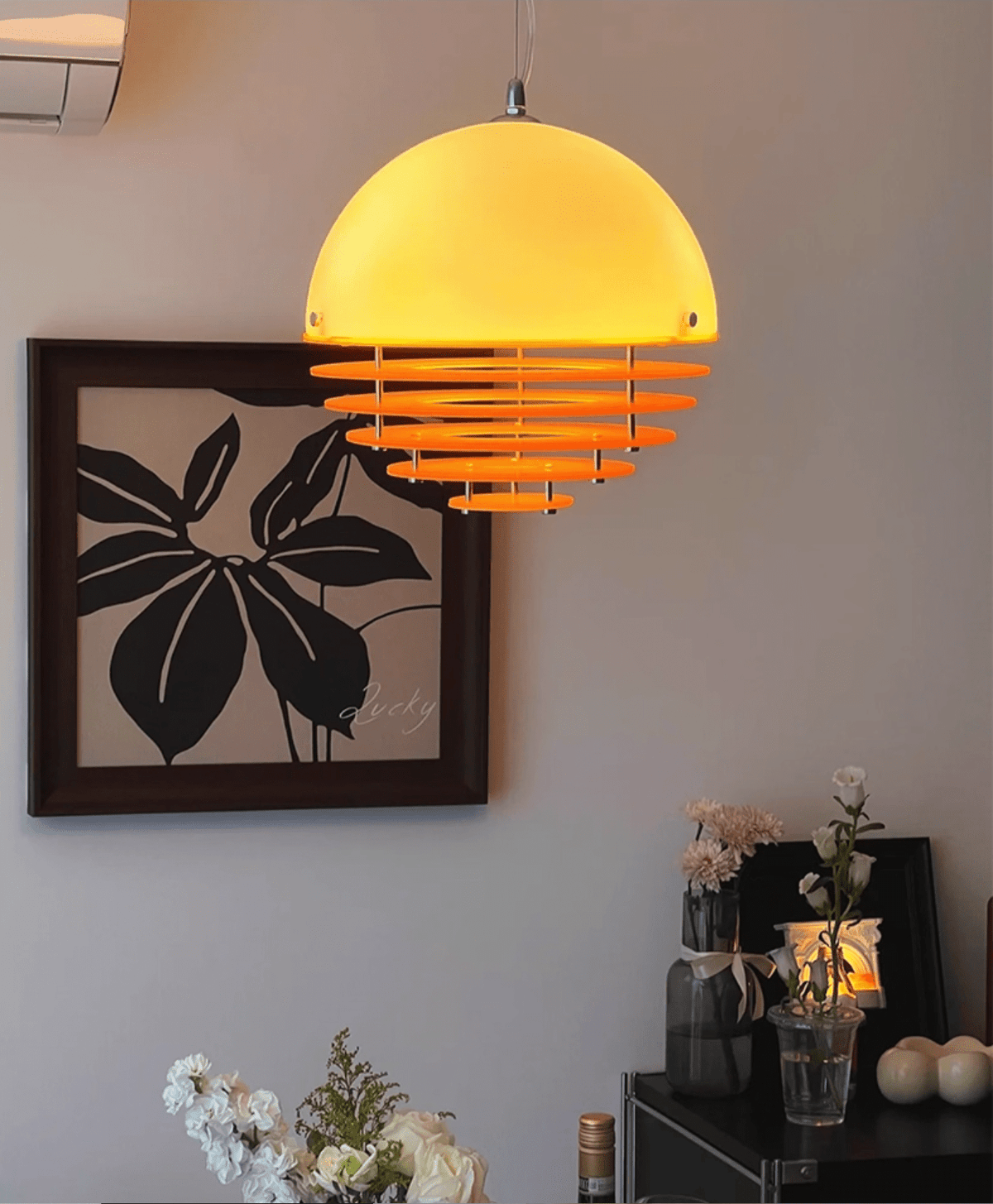 Esme Oranje gelaagde hanglamp