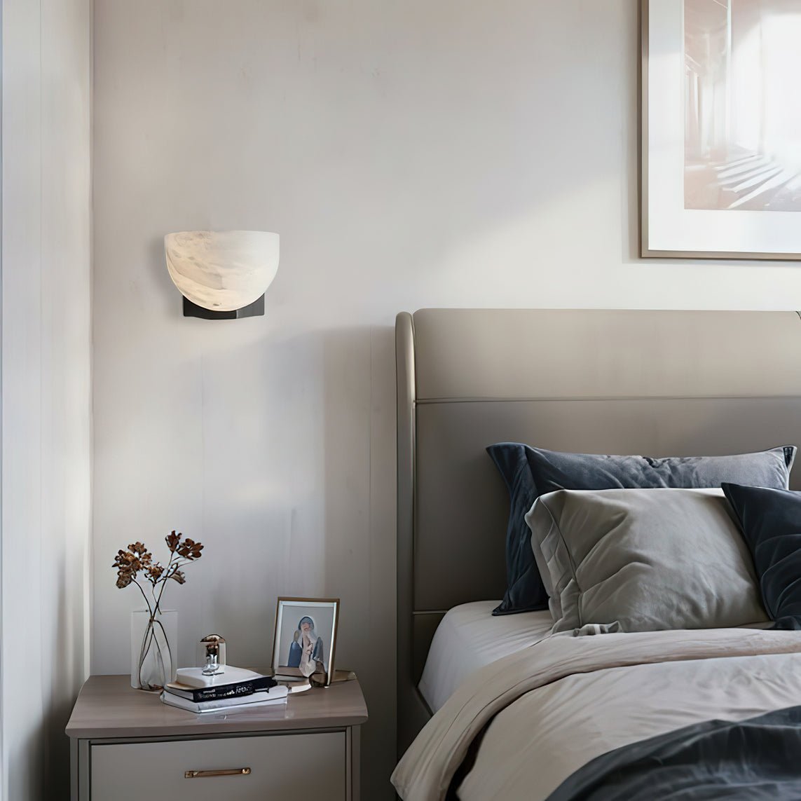 Corvina Bowl albasten wandlamp