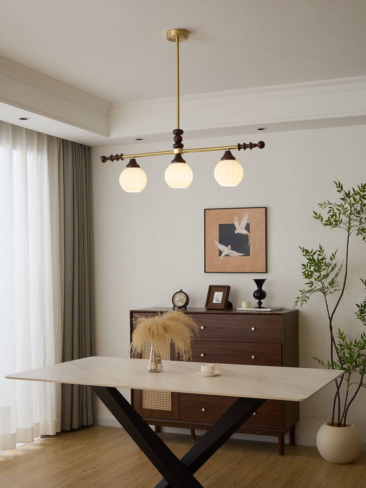 Vosole Traditionele Elegantie Vintage Hout Kroonluchter