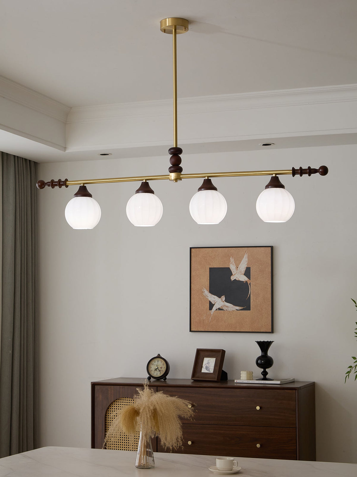 Vosole Traditionele Elegantie Vintage Hout Kroonluchter