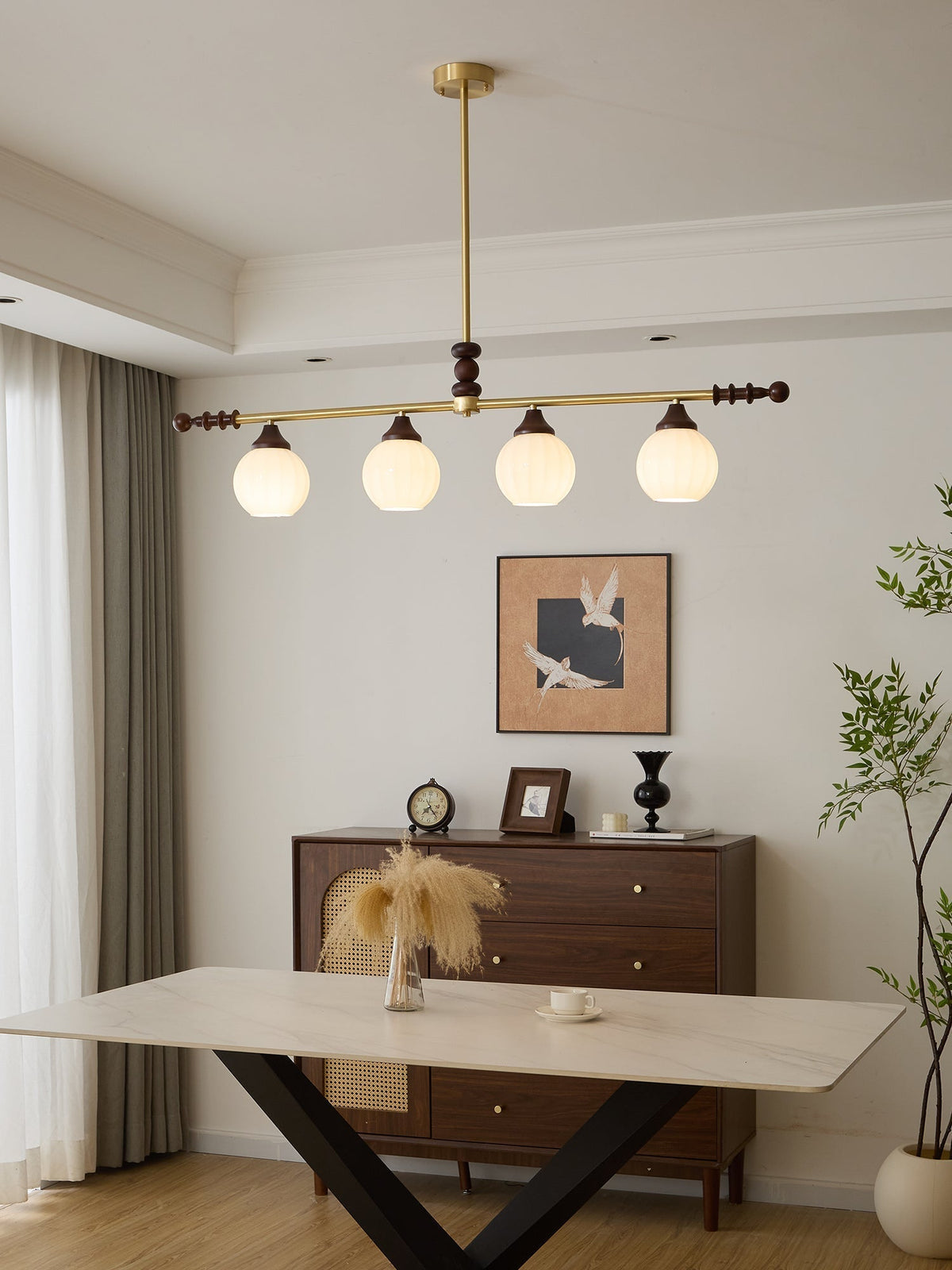 Vosole Traditionele Elegantie Vintage Hout Kroonluchter