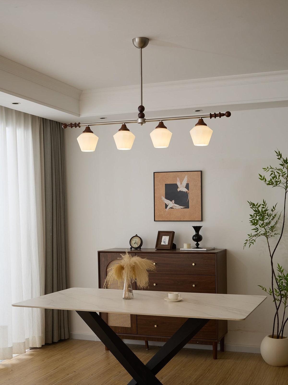 Vosole Traditionele Elegantie Vintage Hout Kroonluchter