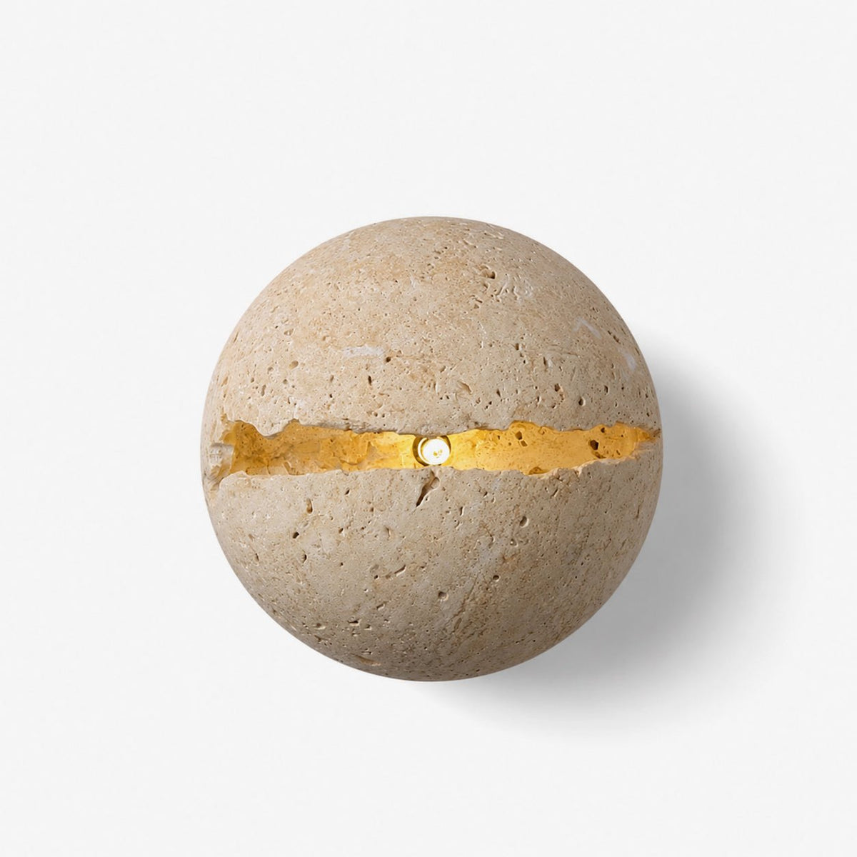 Caelora travertin bollen wandlamp