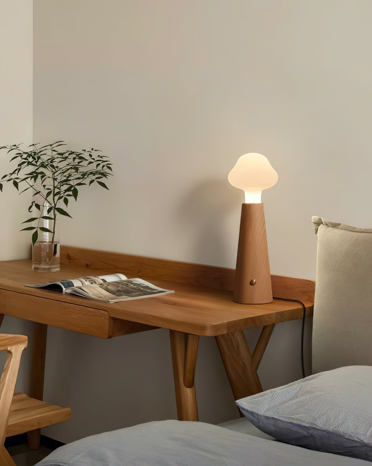 Mushio Houten Wolk tafellamp