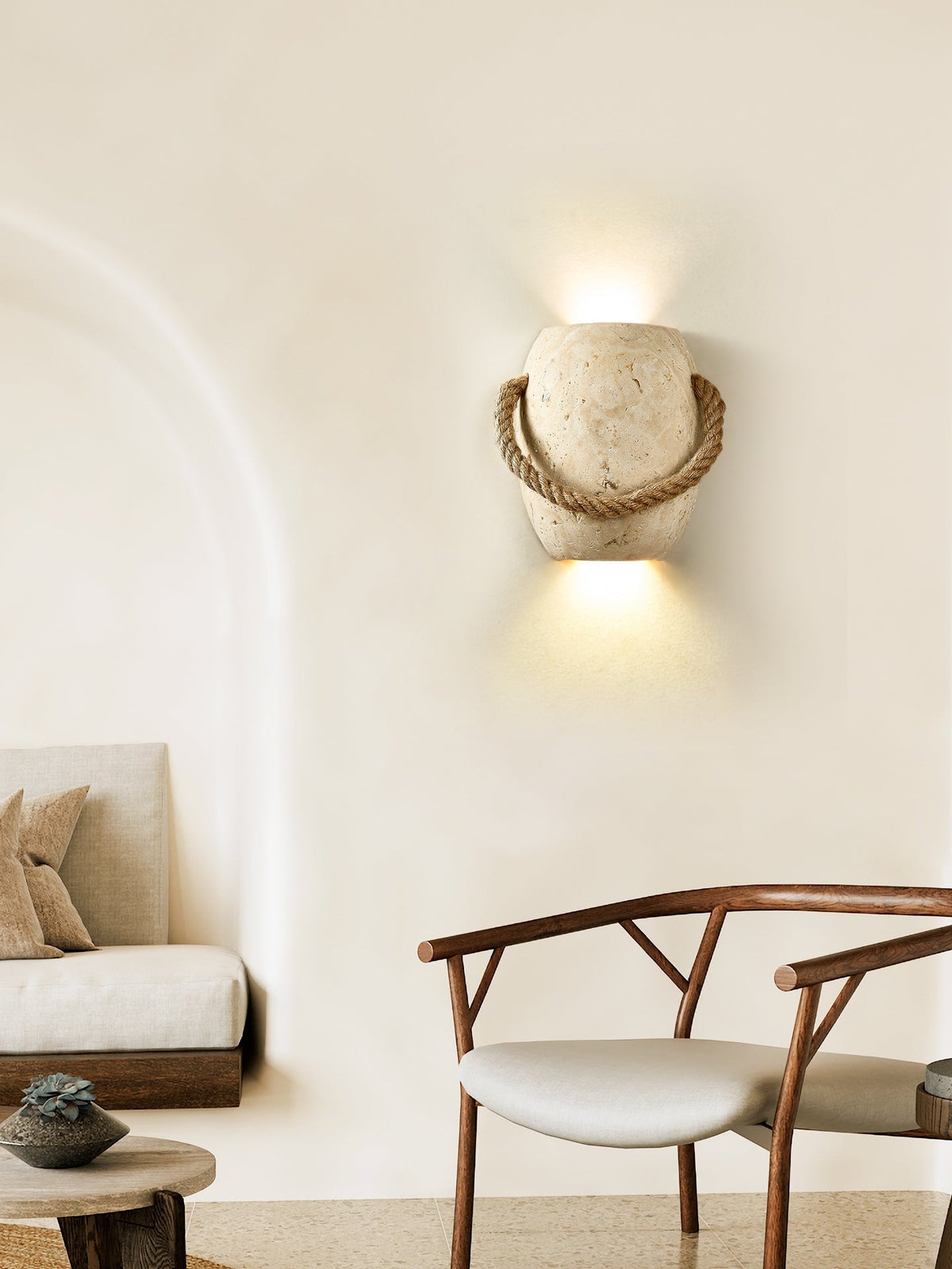 Coastal Rope Stone wandlamp