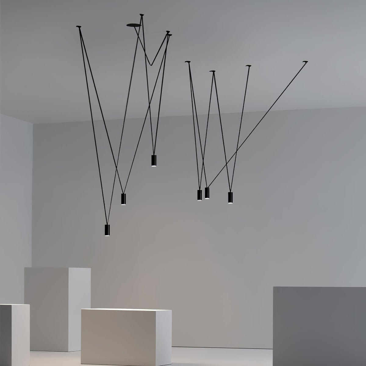Miriira hanglamp collectie met slanke kabels