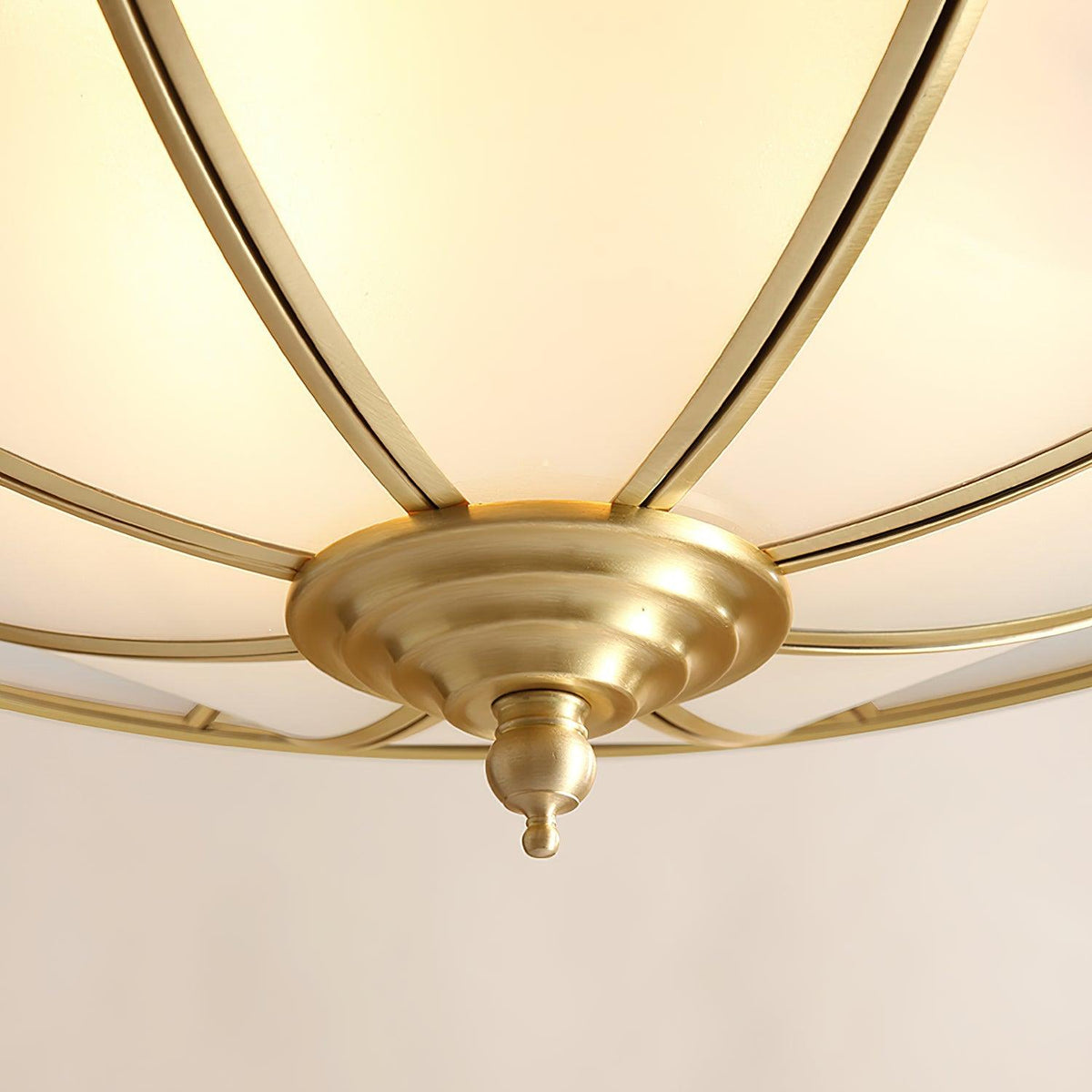 Deu Postmodern luxe Drum messing glas plafondlamp