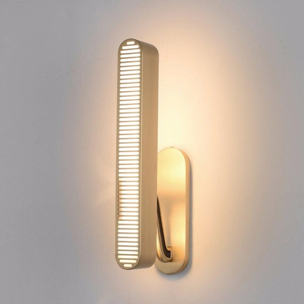 Oriararia messing wandlamp met sleuvenrooster