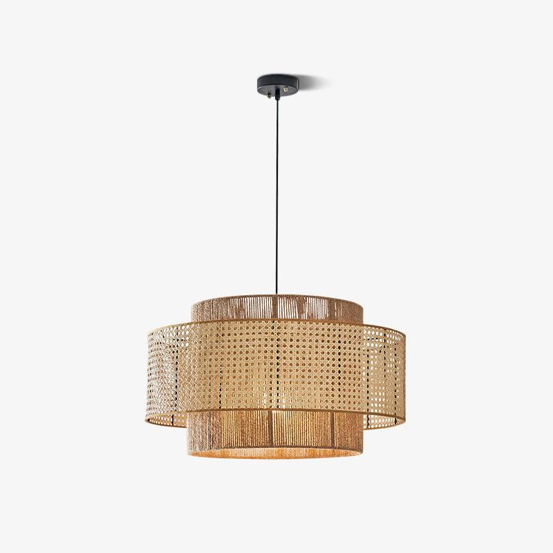 Crigen Concentrische hanglamp van rotan