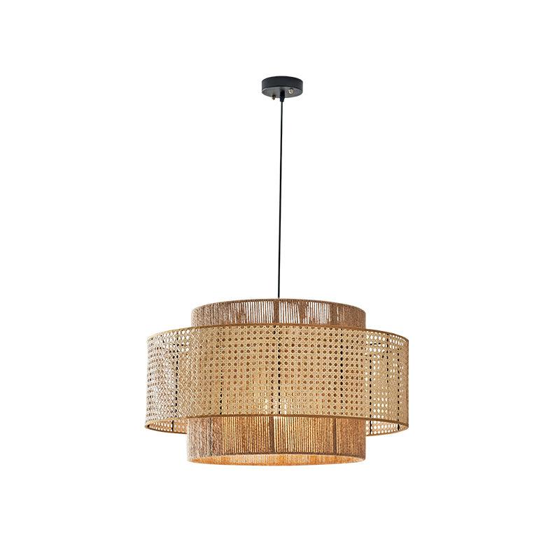 Crigen Concentrische hanglamp van rotan