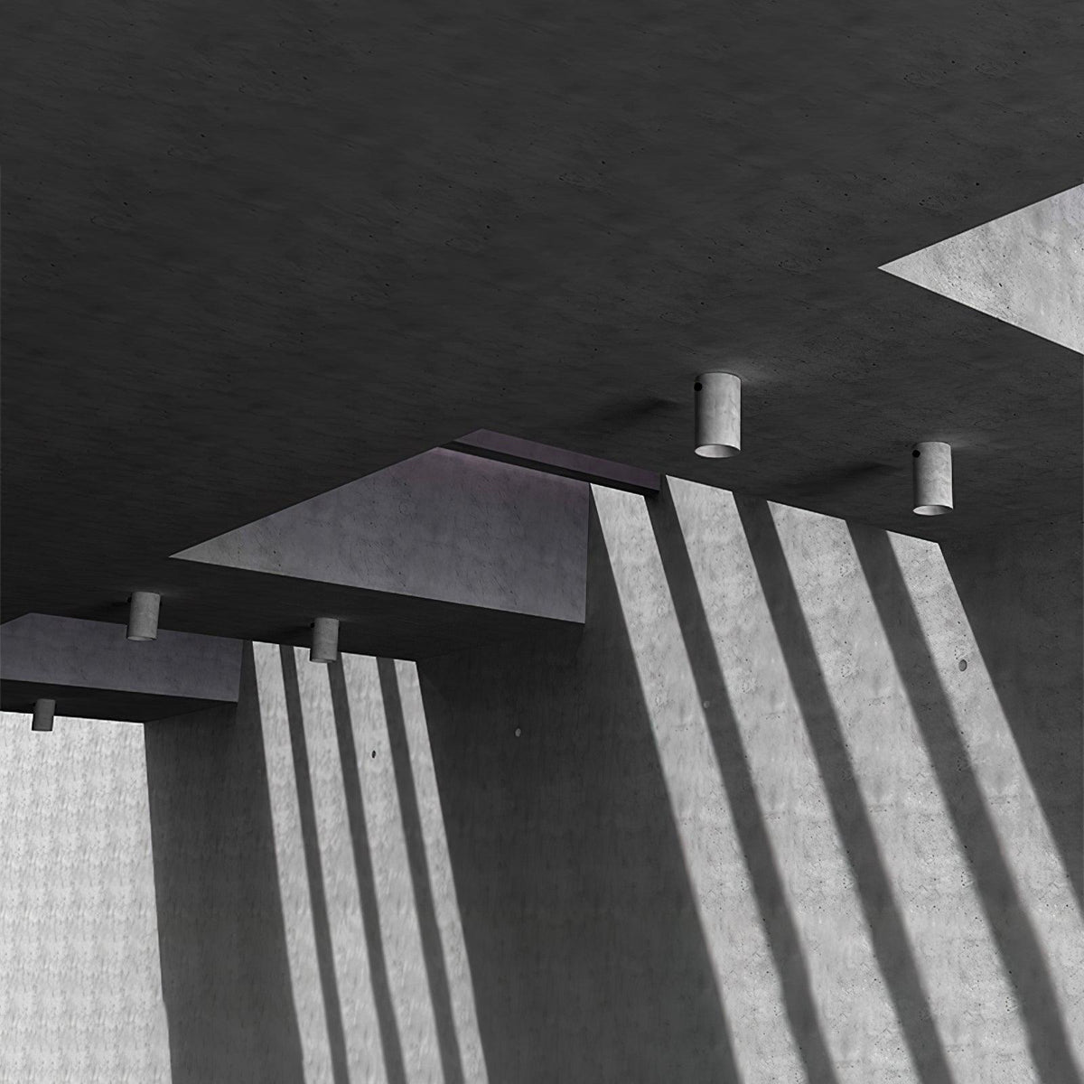Berion Moderne minimalistische plafondlamp van beton