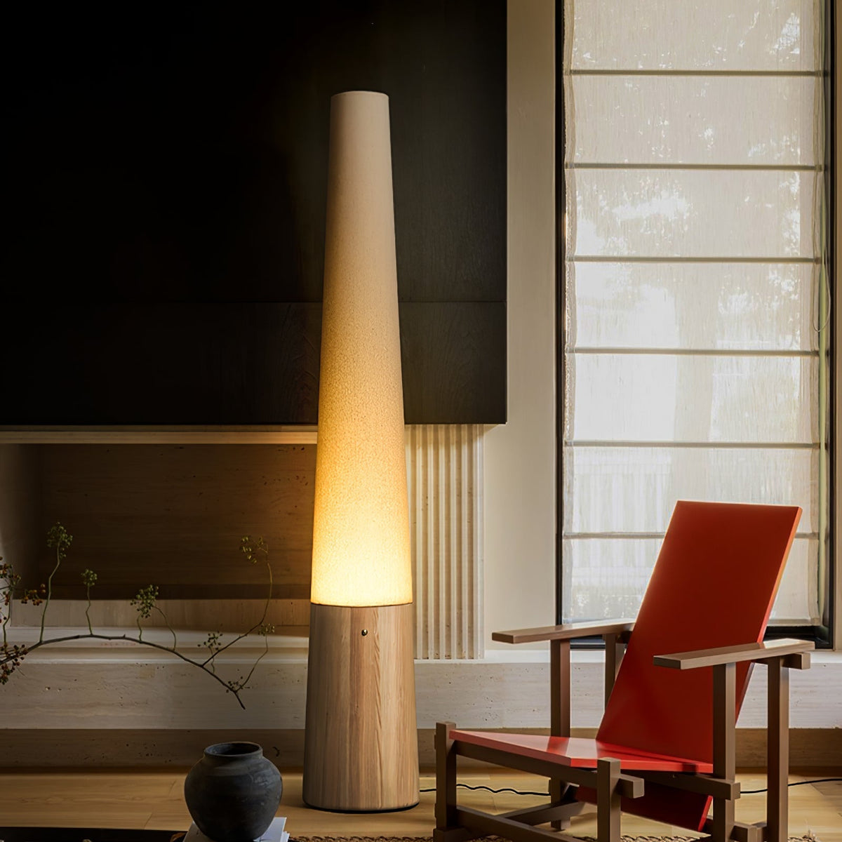 Glow Cone Houten vloerlamp