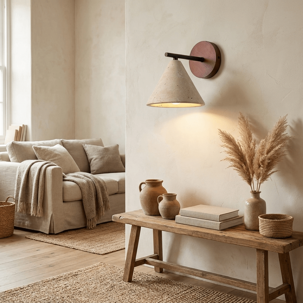 Valorenne travertin wandlamp