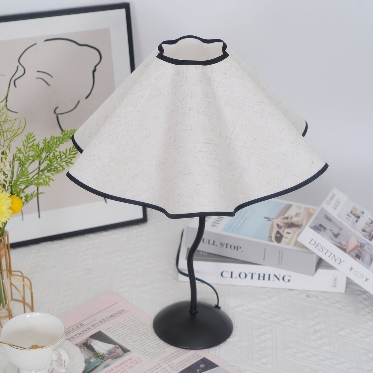 Luminova artistieke tafellamp van textiel