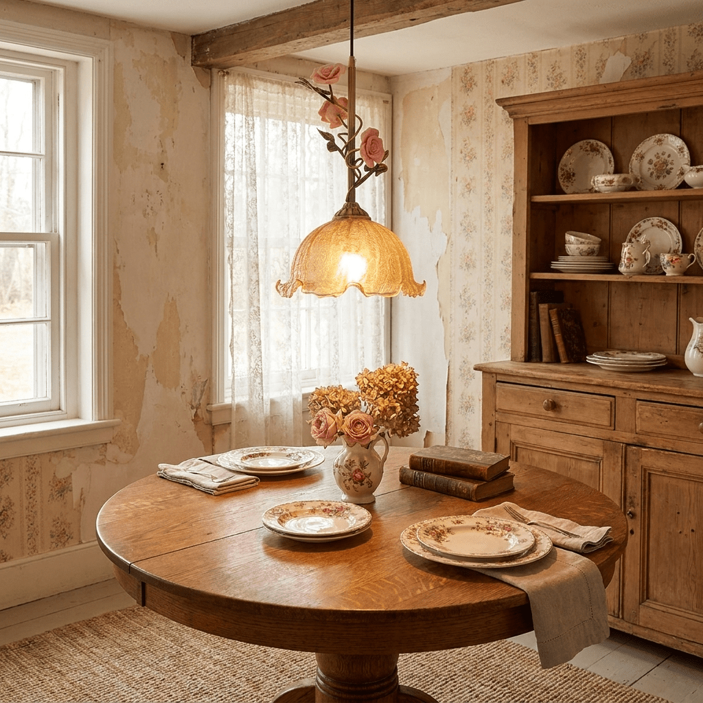 Aurelise Rose hanglamp met Rozen