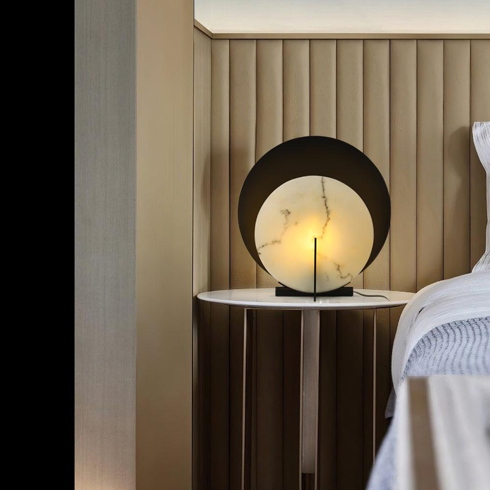 Astix Half Moon albasten tafellamp