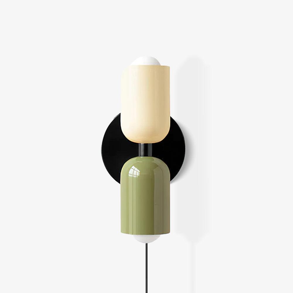 Teriielle wandlamp Groen Zwart Minimalistisch Met Stekker