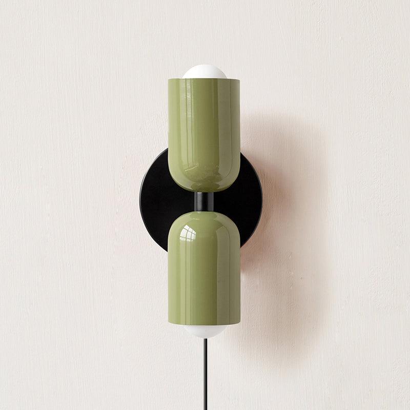 Teriielle wandlamp Groen Zwart Minimalistisch Met Stekker