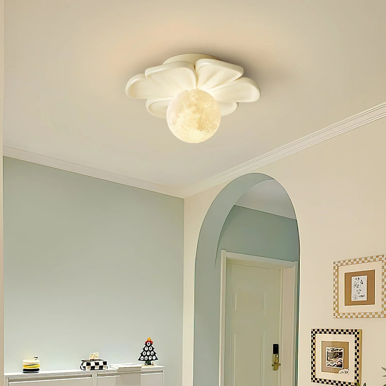 Carins Hars Roze Beige Bloem Plafondlamp Eetkamer Slaapkamer