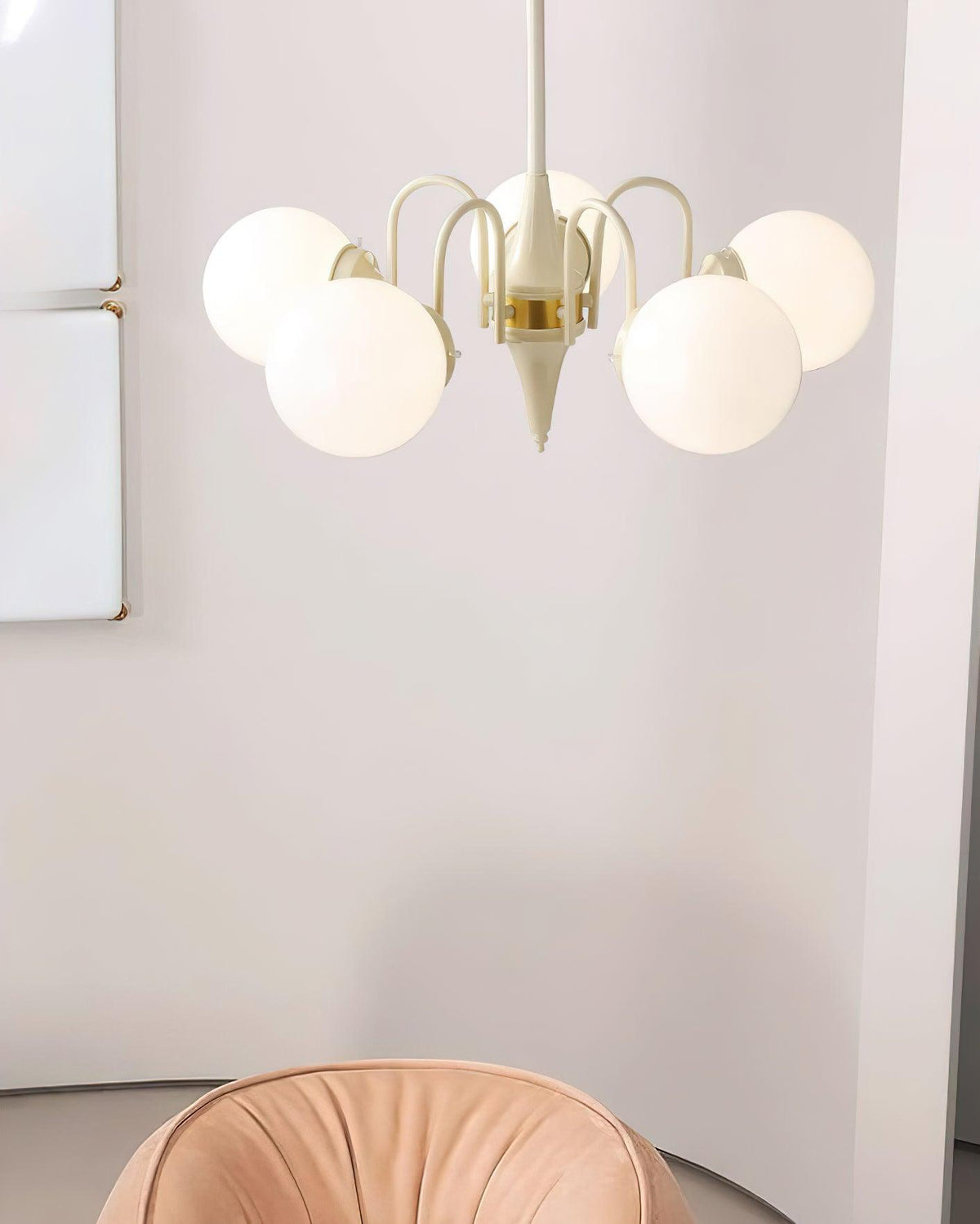 Elauian Kroonluchter bollen Crème Modern