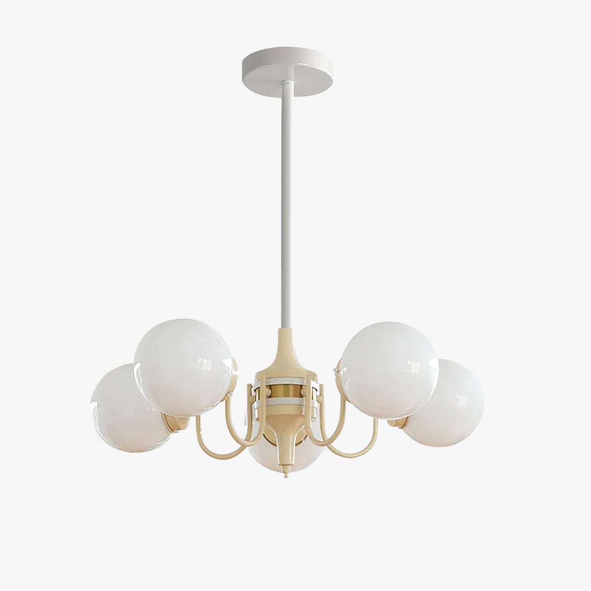 Elauian Kroonluchter bollen Crème Modern