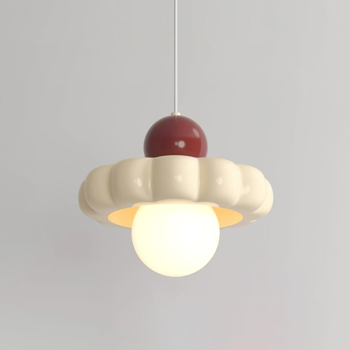 Kai Moderne hanglamp met melkkoffie en koffiekleurige afwerking