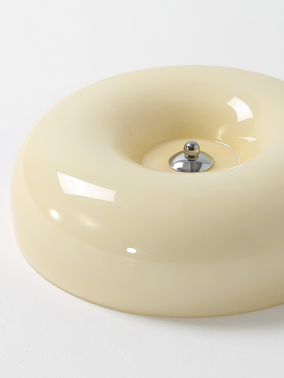 Velisiel kroonluchter van glas Cream Pudding met mondblaasglas