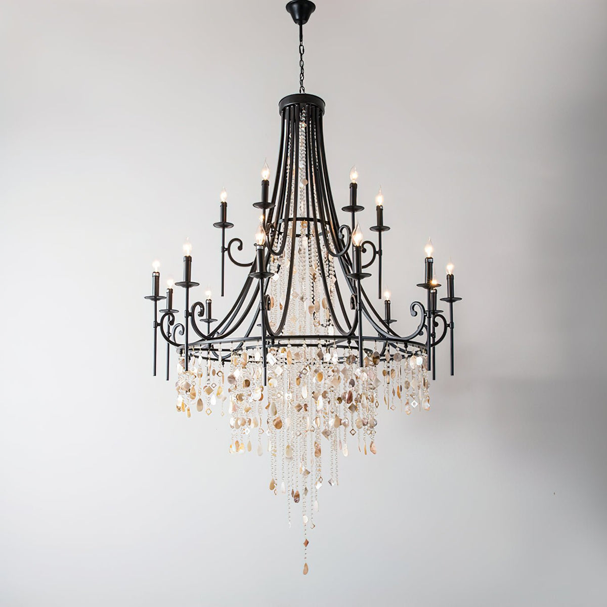 Sorvexa kroonluchter luxe schelp kristal retro