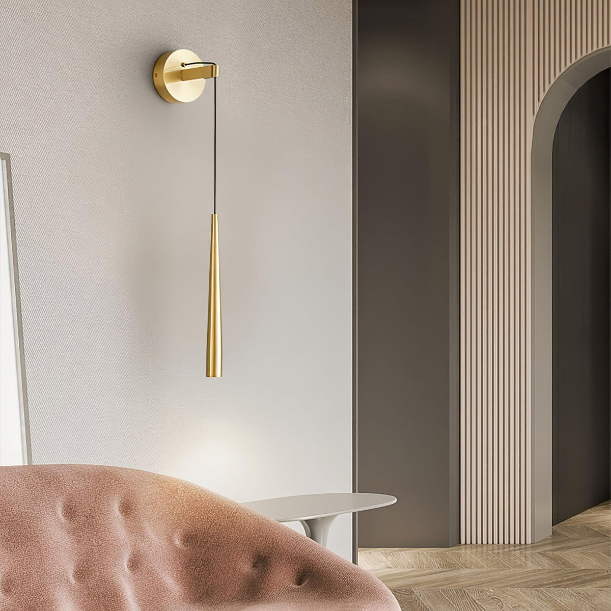 Dava Moderne wandlamp conisch kristal minimalistisch