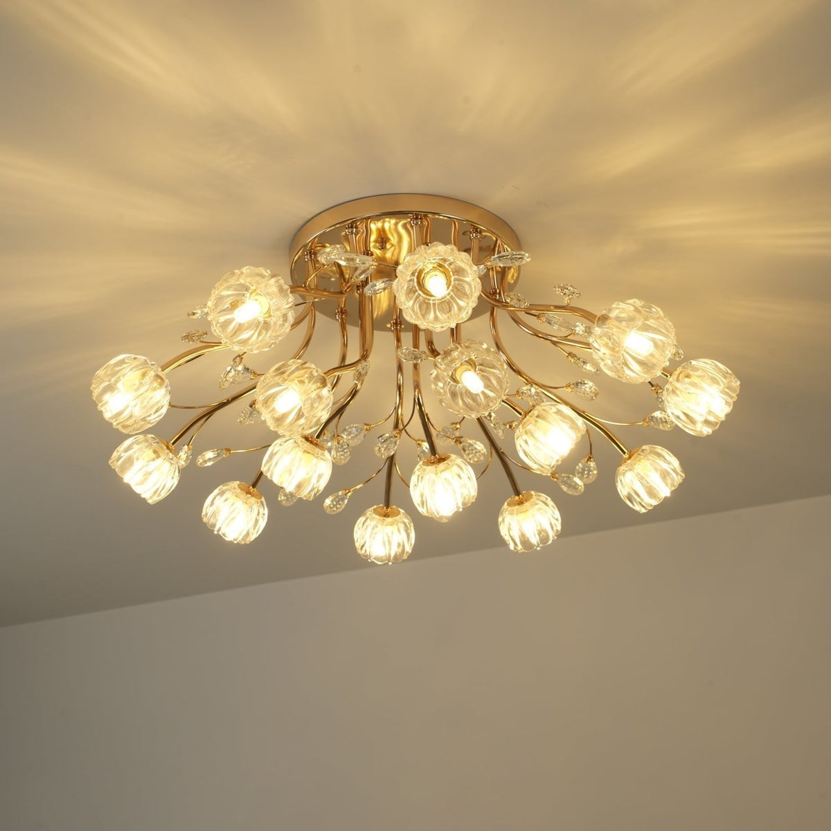Elyinira Postmodern Luxe Bloem Kristal plafondlamp