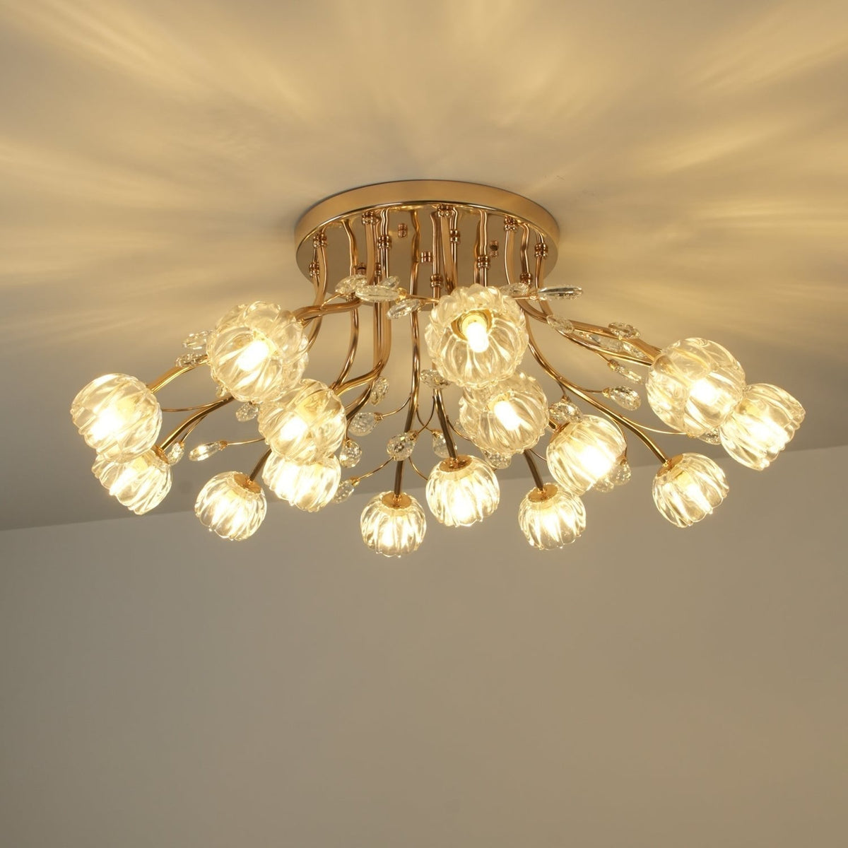 Elyinira Postmodern Luxe Bloem Kristal plafondlamp