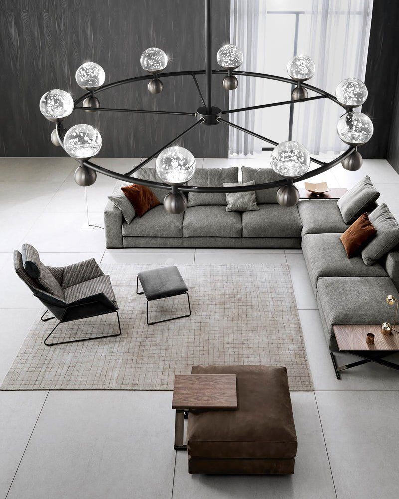 Lumiryn Orbital glas bollen Kroonluchter