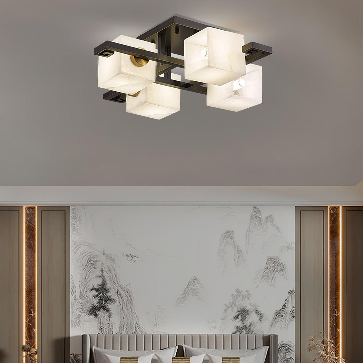 Kaelen albasten plafondlamp