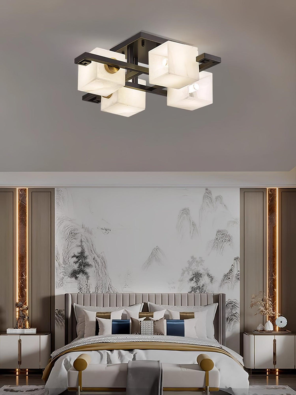 Kaelen albasten plafondlamp