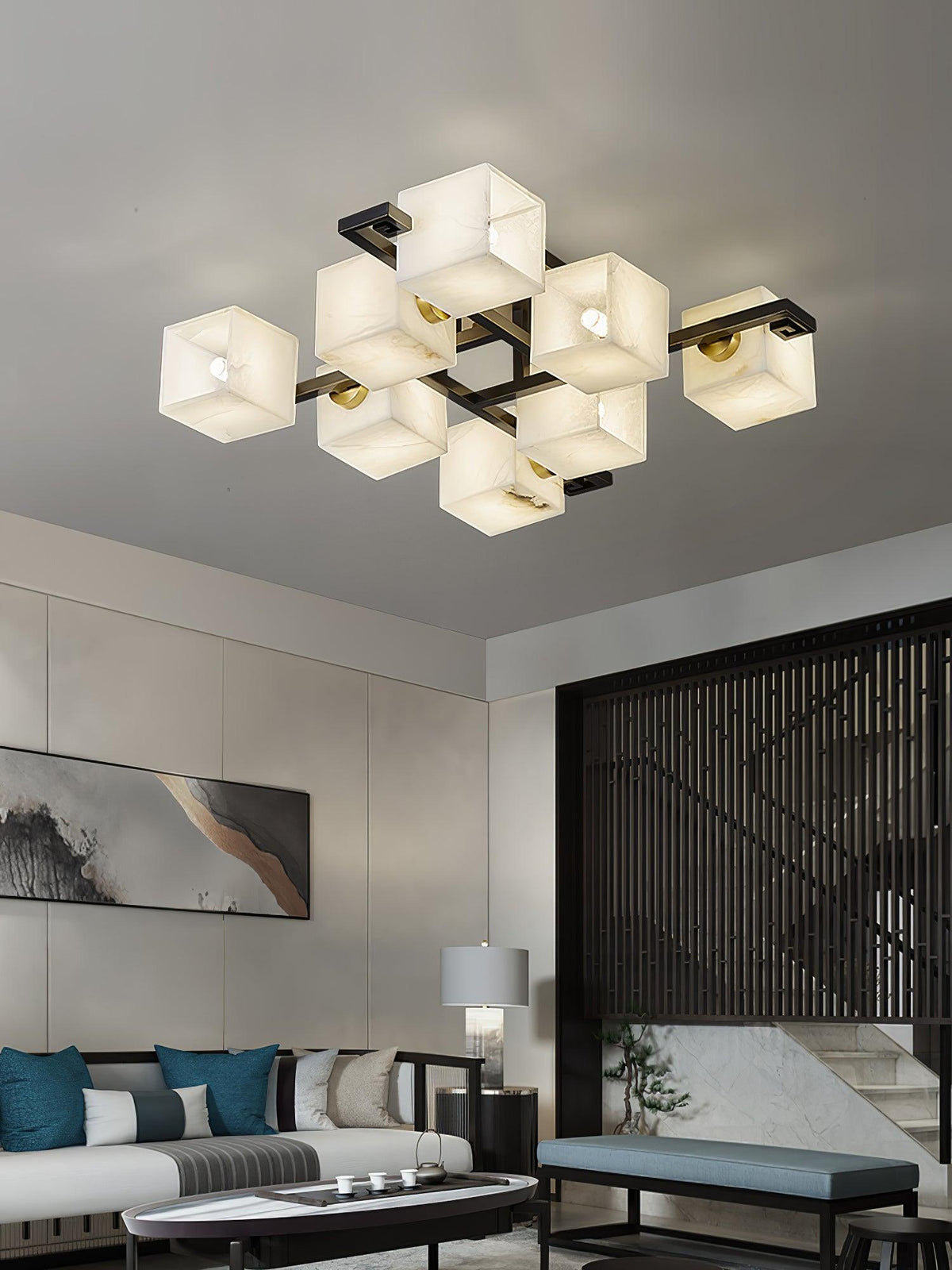 Kaelen albasten plafondlamp