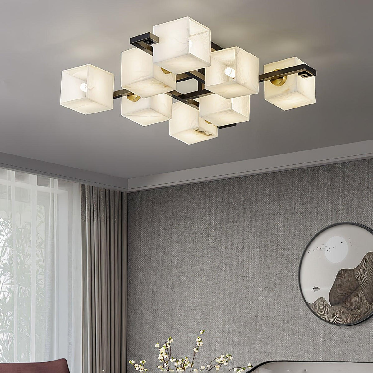 Kaelen albasten plafondlamp