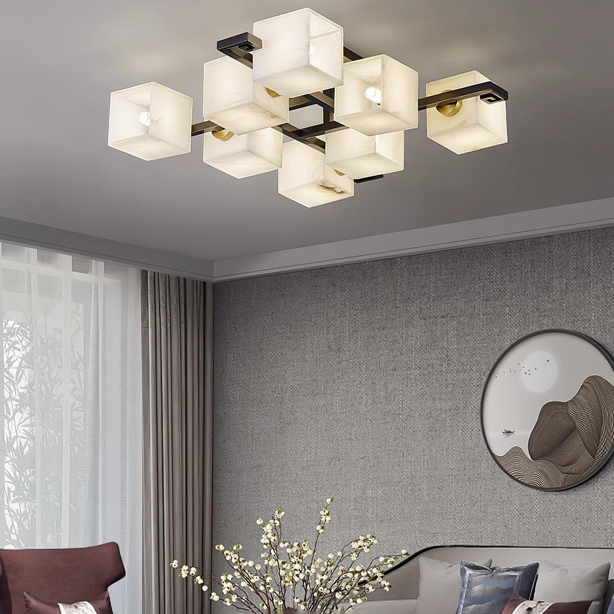 Kaelen albasten plafondlamp