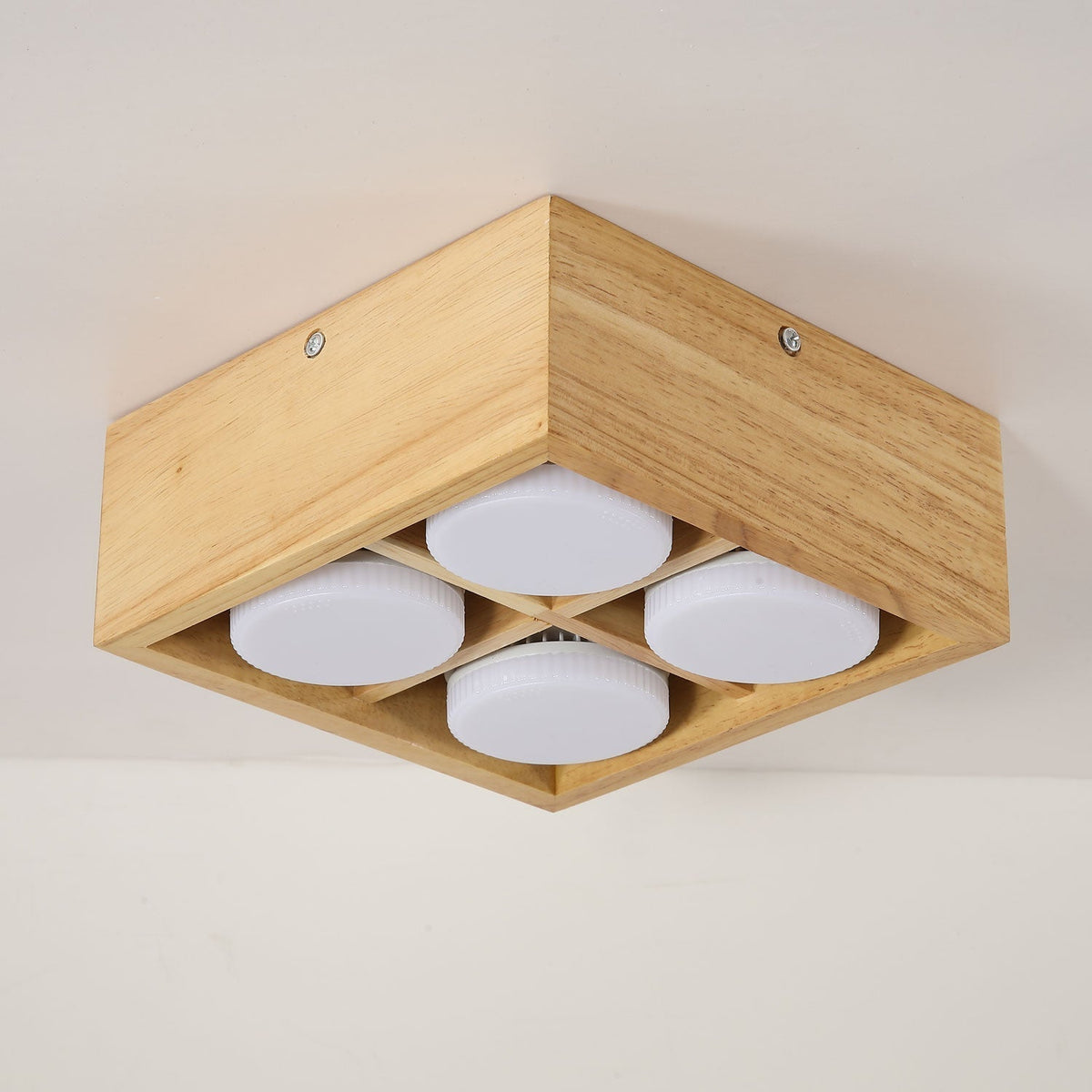 Eliza Minimalistisch Hout Plafondlamp