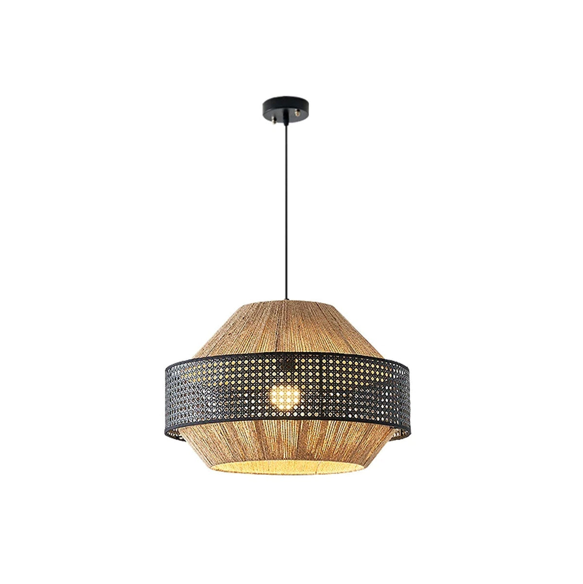 Avelmere hanglamp van geweven rotan