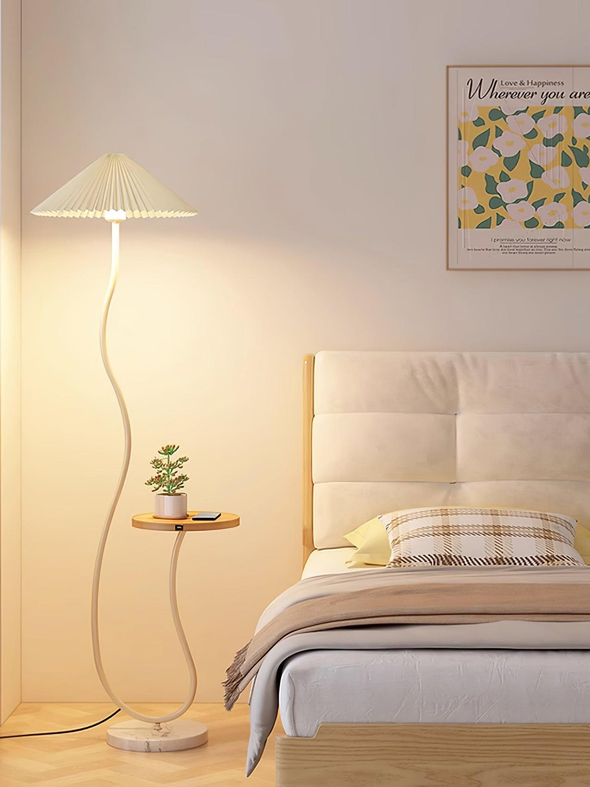 Ghel Minimalistische vloerlamp van hout
