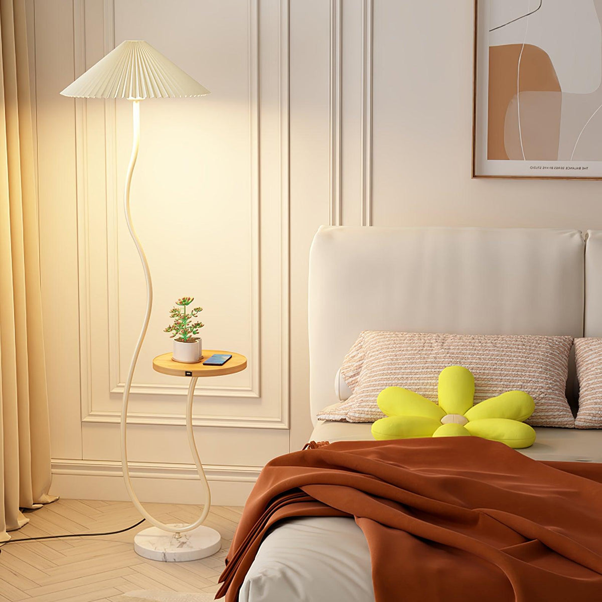 Ghel Minimalistische vloerlamp van hout
