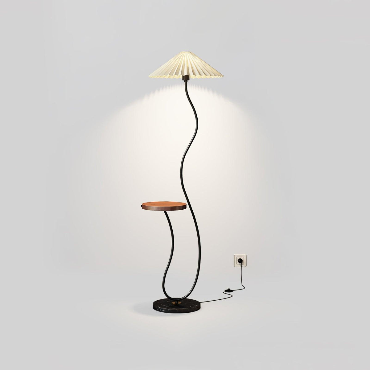 Ghel Minimalistische vloerlamp van hout