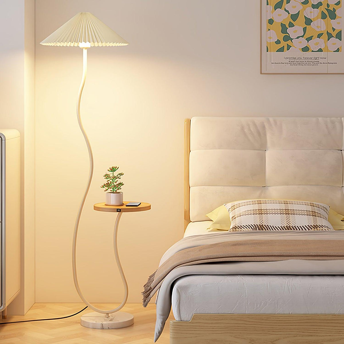 Ghel Minimalistische vloerlamp van hout