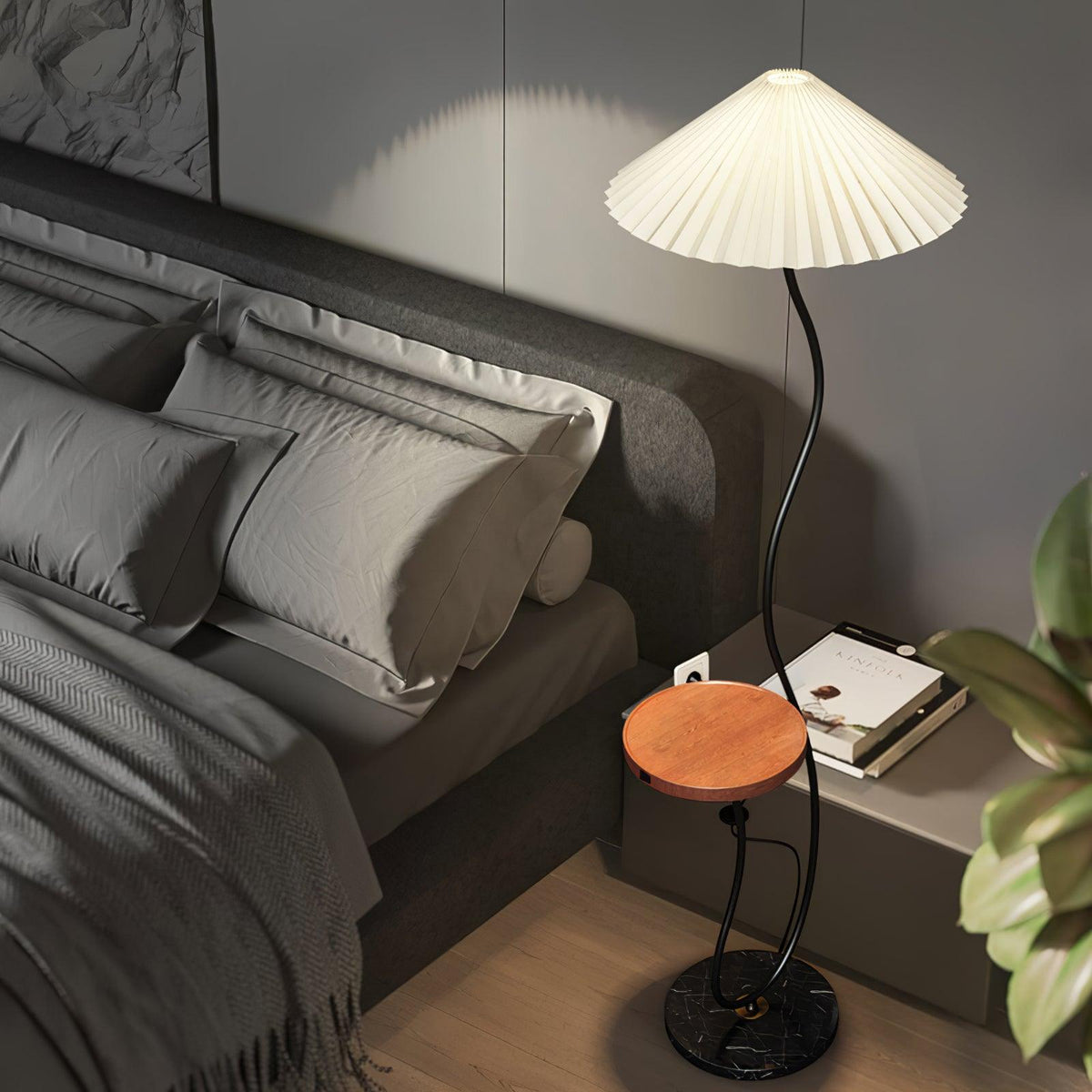 Ghel Minimalistische vloerlamp van hout